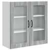 vidaXL Wandglas-Schrank PORTO Graues Sonoma 80 x 31 x 80 cm