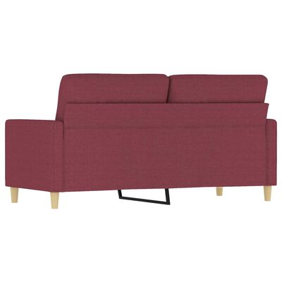 vidaXL 2-Sitzer-Sofa Weinrot 140 cm Stoff