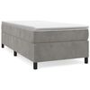 vidaXL Boxspringbettgestell Hellgrau 90x200 cm Samt