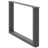 vidaXL Couchtischbeine U-Form 2 Stk. Anthrazit 70x(42-43) cm Stahl