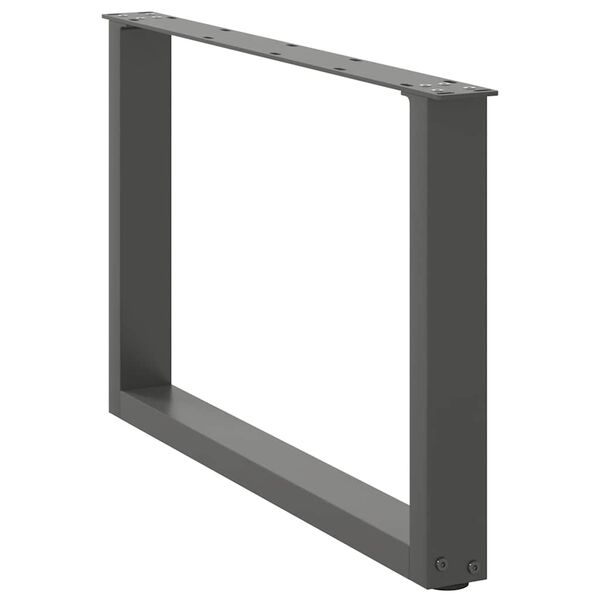 vidaXL Couchtischbeine U-Form 2 Stk. Anthrazit 70x(42-43) cm Stahl