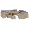 vidaXL Gartensofa-set 13 Stk. Beige Poly-Rattan