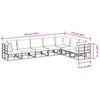 vidaXL Garten-Sofa-Set mit Kissen 7 pcs