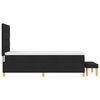 vidaXL Boxspringbett mit Matratze Schwarz 80 x 200 cm Stoff