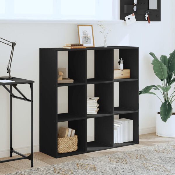 vidaXL B&uuml;cherregal Schwarz 102x32x102 cm Holzwerkstoff