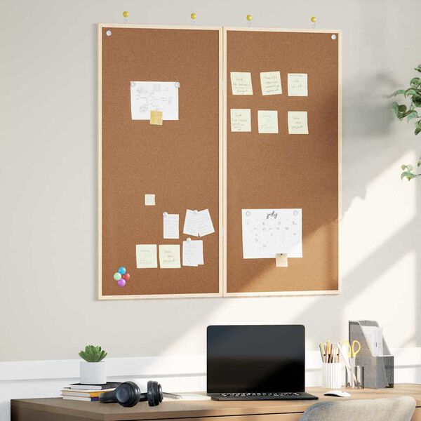 vidaXL Info-Tafel Braun 80 x 80 x 1,4 cm Massivholz Kiefer