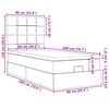vidaXL Ottoman-Bett mit Matratzen & LEDs Dunkelblau 90x200 cm Samt