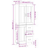 vidaXL Highboard Schwarz 69,5x34x180 cm Holzwerkstoff