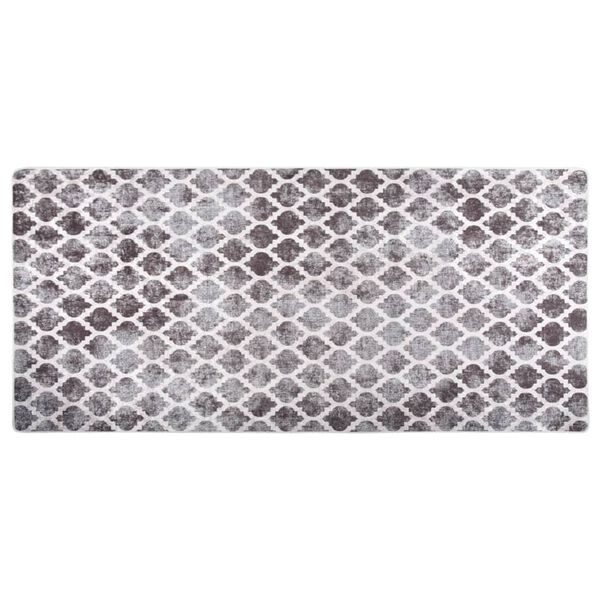 vidaXL Teppich Waschbar 80x300 cm Mehrfarbig Rutschfest