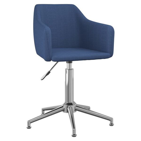 vidaXL Esszimmerst&uuml;hle 6 Stk. Drehbar Blau Stoff