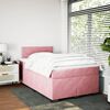 vidaXL Boxspringbett mit Matratze Rosa 120x190 cm Samt
