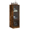 vidaXL Highboard mit Glast&uuml;ren R&auml;uchereiche 35x37x109 cm