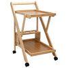 vidaXL K&uuml;chenwagen mit R&auml;dern Hellbraun 65 x 40,5 x 76,5 cm Bambus