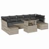 vidaXL Sofa Set 8 Stk. Hellgrau Poly-Rattan