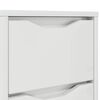 vidaXL Nachttische 2 pcs Hochglanz Wei&szlig; 30,5 x 30 x 43 cm