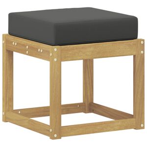 vidaXL Outdoor Hocker Bank Massivholz Akazie Wei&szlig;