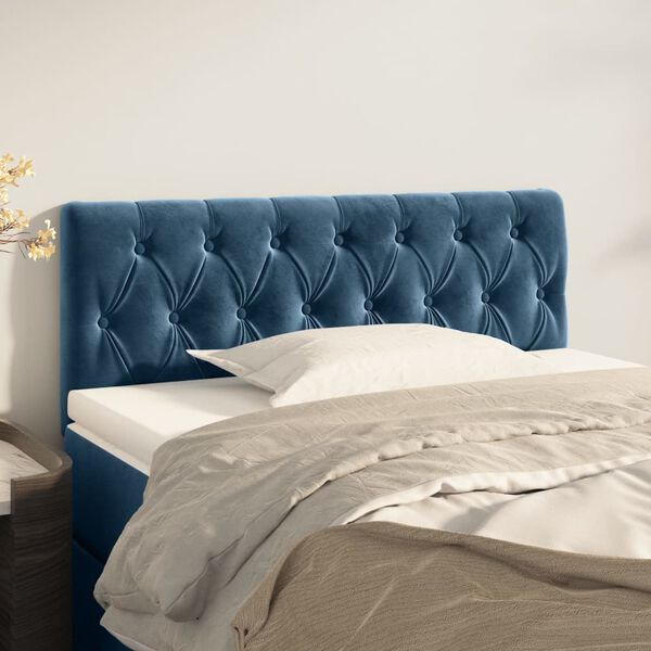 vidaXL Kopfteil Dunkelblau 100x7x78/88 cm Samt
