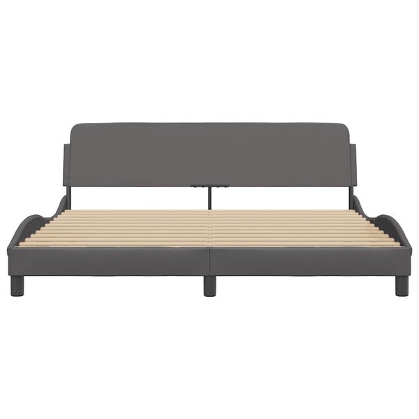 vidaXL Bettgestell "Dover" Grau 180x200 cm Kunstleder