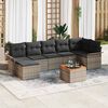vidaXL Garten-Sofa-Set mit Kissen mit Speicher 8 pcs Grau