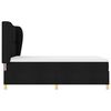 vidaXL Boxspringbett mit Matratze Dunkelgrau 90x190 cm Schwarz Stoff