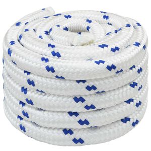 vidaXL Mehrzweck-Allzweckseil 40 mm 25 m Wei&szlig; und Blau PP