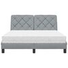 vidaXL Bett mit Matratze Hellgrau 120x200 cm Stoff