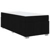 vidaXL Bettrahmen mit Matratze Schwarz 90 x 200 cm Stoff
