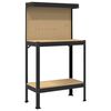 vidaXL Werkb&auml;nke mit Regal Schwarz 81 x 41 x 145 cm Holzwerkstoff