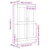 vidaXL B&uuml;cherregal Schwarz Eichen-Optik 82,5 x 30,5 x 150 cm