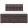vidaXL Boxspringbett mit Matratze Dunkelbraun 200x200 cm Stoff
