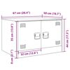 vidaXL Couchtisch Senfgelb 67x50x44 cm Stahl