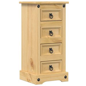 vidaXL Nachttisch Corona 35x32,5x74 cm Massivholz Kiefer