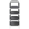vidaXL Schuhregal 4 Ebenen Schwarz 44x28x77 cm Vliesstoff