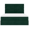 vidaXL Ottoman-Bett mit Matratzen Dunkelgr&uuml;n 140x200 cm Samt