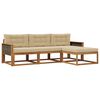 vidaXL Outdoor-Sofagarnitur 4 Stk. Natur und Beige