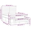 vidaXL Boxspringbett mit Matratze Dunkelgr&uuml;n 140x200 cm Samt