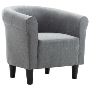 vidaXL Sessel Hellgrau Stoff