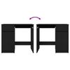 vidaXL Schreibtisch Schwarz Eichen-Optik 86x49x76 cm Holzwerkstoff