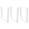 vidaXL Esstisch Beine V-Form 3 St&uuml;ck Wei&szlig; 80x(72-73,3) cm Stahl