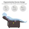 vidaXL Elektrischer Massagesessel mit Aufstehhilfe Dunkelbraun Stoff