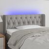 vidaXL LED Kopfteil Hellgrau 103x16x78/88 cm Stoff