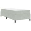 vidaXL Bettrahmen mit Matratze Hellgrau 100 x 200 cm Stoff