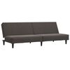vidaXL Schlafsofa 2-Sitzer mit Fu&szlig;hocker Dunkelgrau Samt