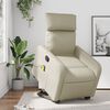 vidaXL Massagesessel mit Aufstehhilfe Creme Kunstleder