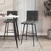 vidaXL Barhocker 2 Stk. Dunkelgrau Samt