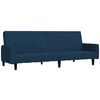 vidaXL Schlafsofa 2-Sitzer mit Hocker Blau Samt