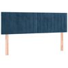 vidaXL Boxspringbett mit Matratze Dunkelblau 140x200 cm Samt