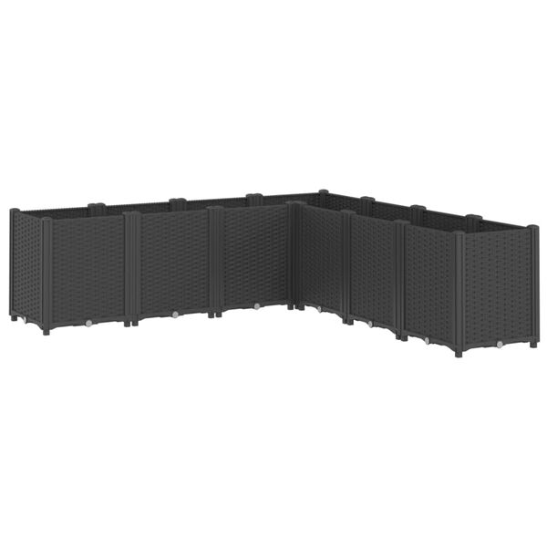 vidaXL Pflanzk&uuml;bel Schwarz 160x160x53 cm PP