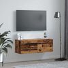 vidaXL Wandschrank Altholz 100 x 36,5 x 35 cm Holzwerkstoff