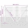 vidaXL Zaunpfosten Grau 10 x 0,8 m (60 x 60 mm Maschen) Stahl und PVC
